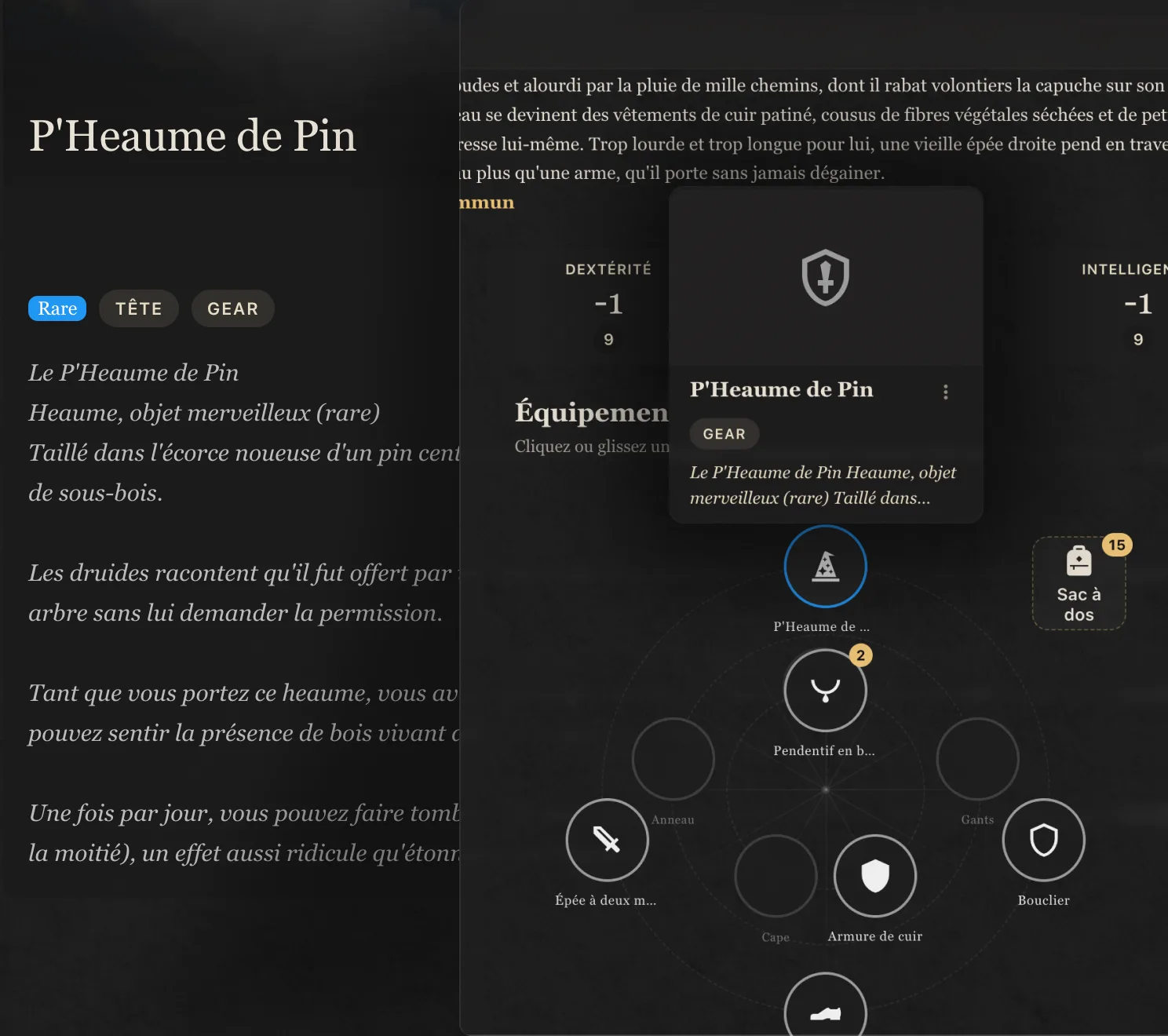 Create and equip — a myTavern preview